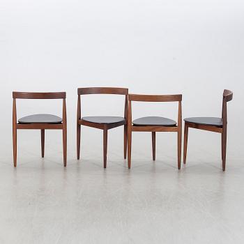 HANS OLSEN, table and 4 chairs, Frem Röjle, Denmark, 1950's.