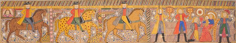 BONADSMÅLNING, allmoge, kopia från 1900-talet.