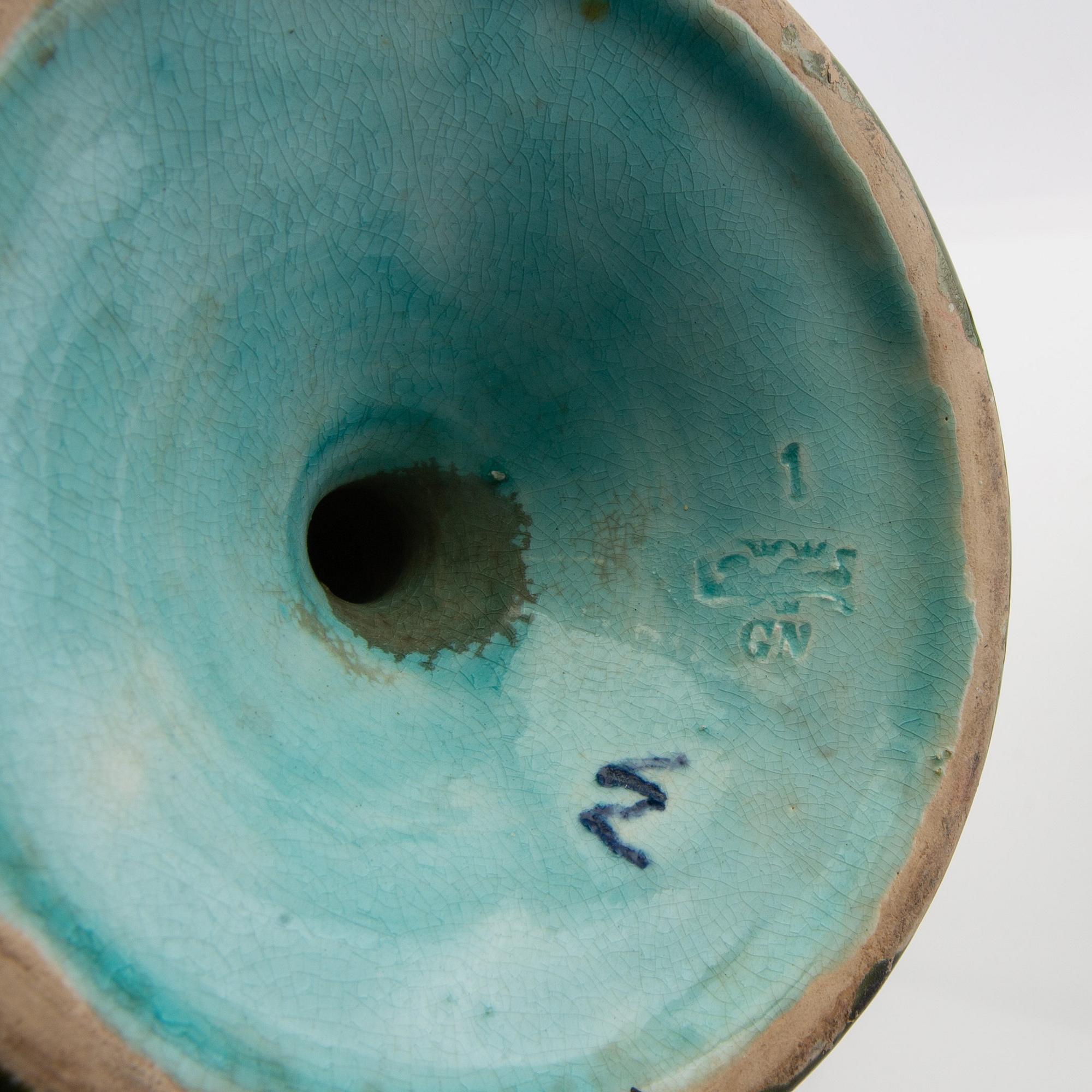 Two footed bowls Rörstrand, Art Nouveau early 20th century.