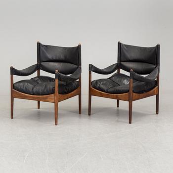 A pair of 'Modus' easy chairs by Kristian Solmer Vedel, Søren Willadsen, Denmark, 1960s.