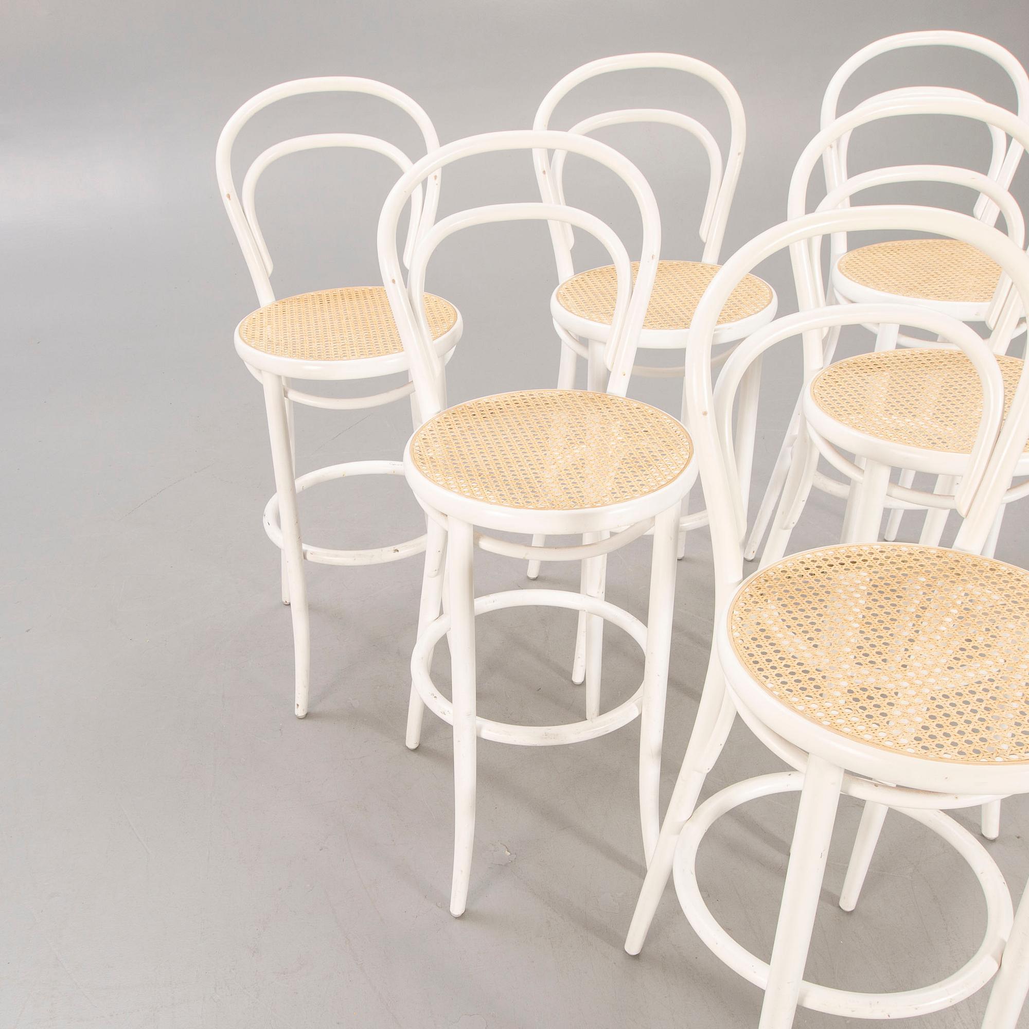 A set of six lacquered TON bar stools 21st century. - Bukowskis