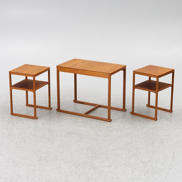 Carl Malmsten, a nest of three 'Släden' tables.