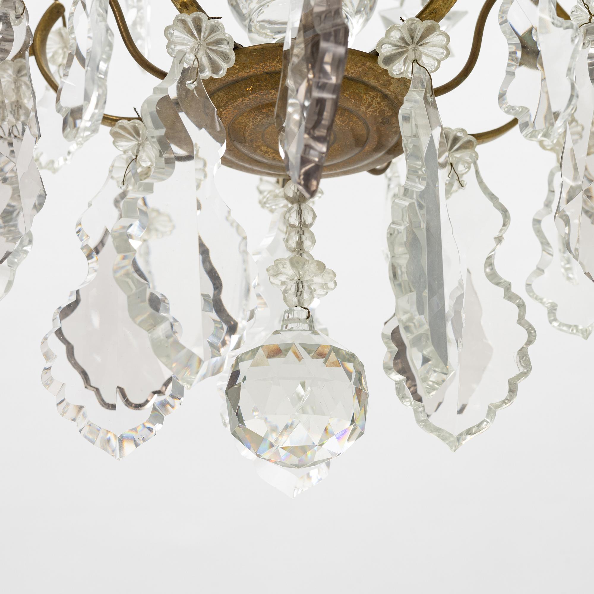 A Rococo Style Chandelier, 20th Century.