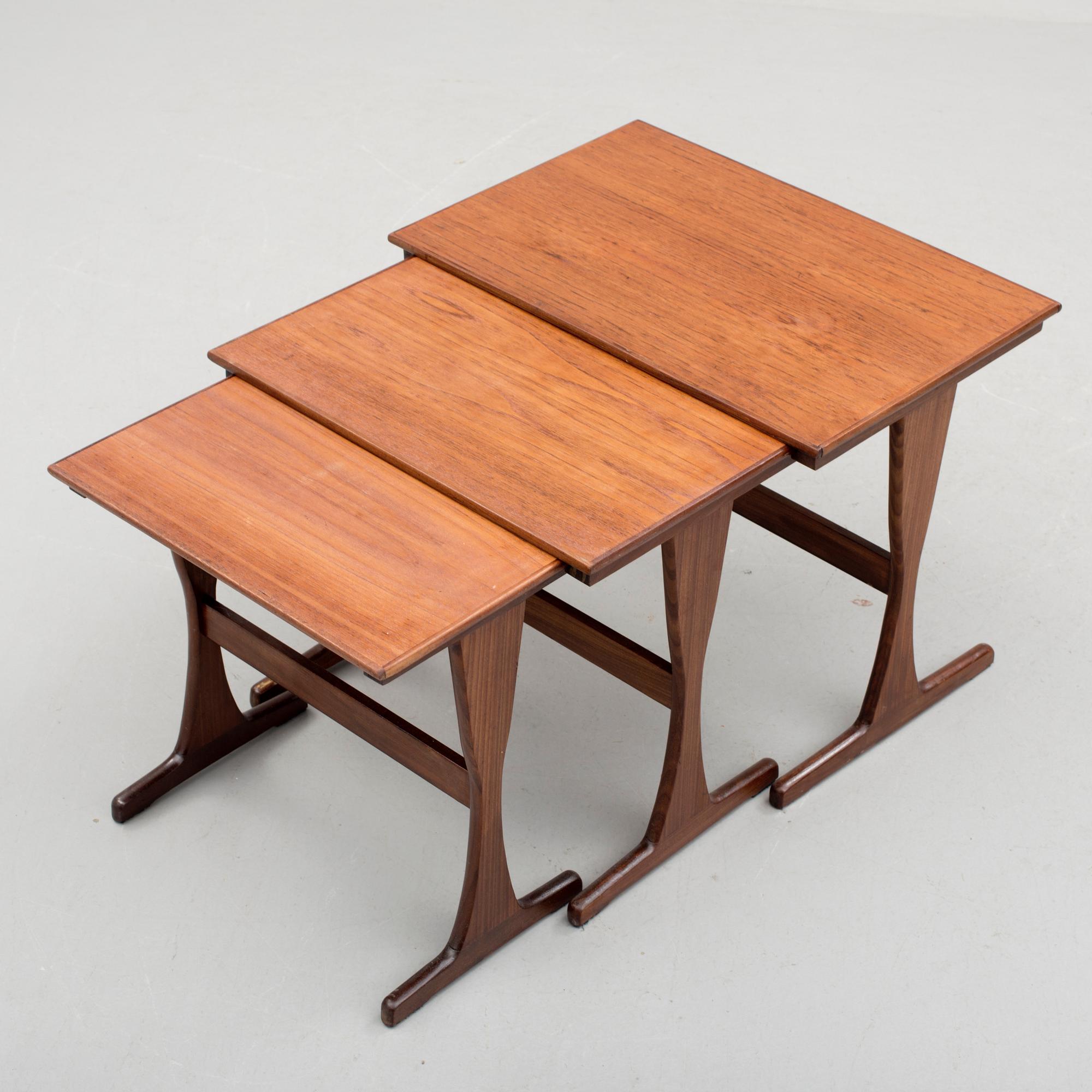 SATSBORD, 3 delar, Danmark, 1960-tal.