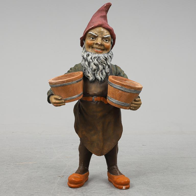 A terracotta gnome, probably Germany.