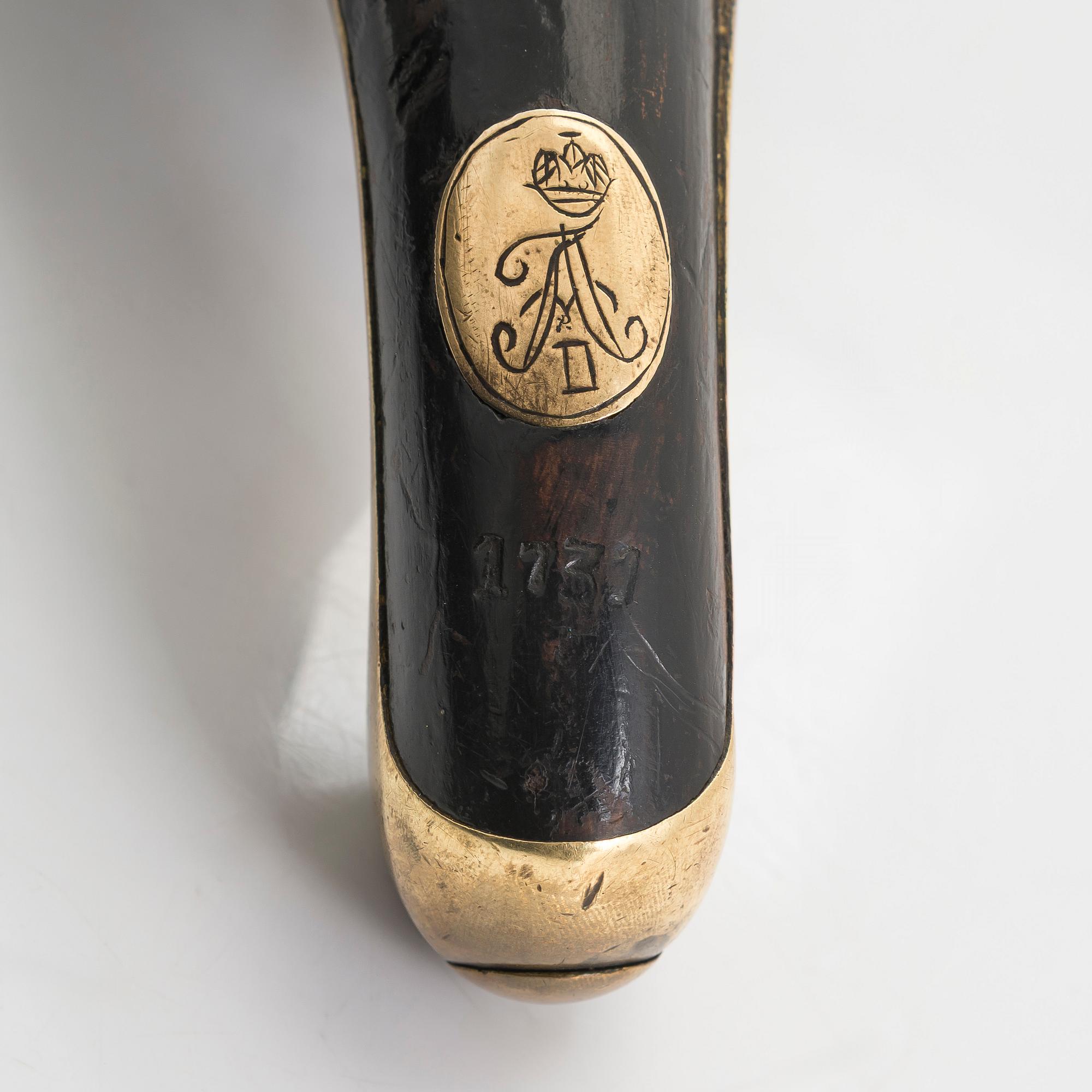 A Russian flintlock pistol, model 1809.