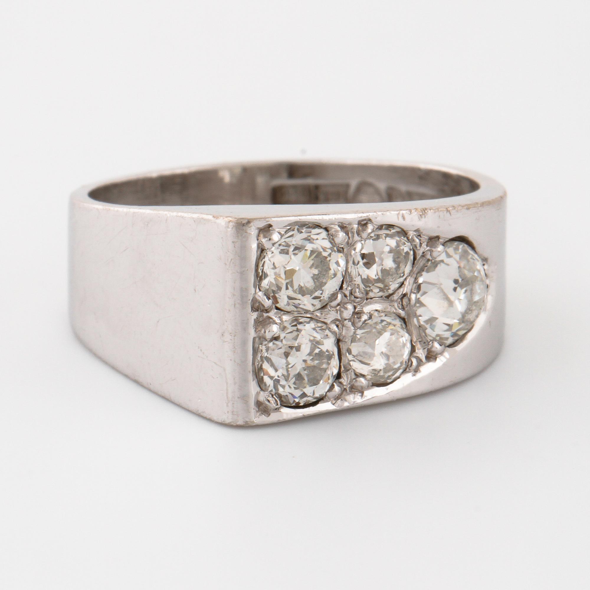 RING, gammalslipade diamanter, Guldsmedsmästarn, Göteborg, 1988.
