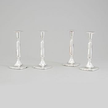 4 silver candle sticks dated 1969-70.