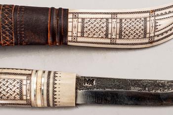 Sten-Åke Forsberg, samekniv, monogramsignerad, Kalix 1993.