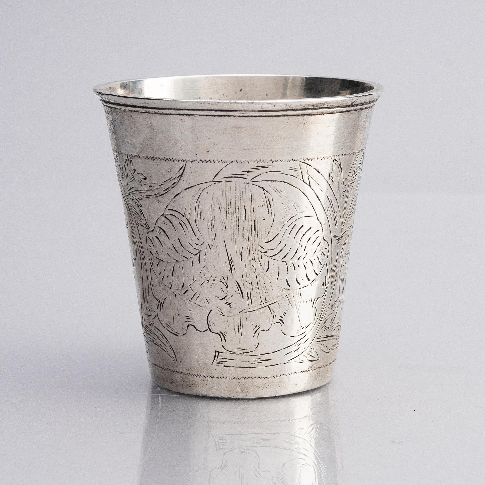 A Swedish late 17th century silver beaker, mark of Johan Wettersten, Borås 1697.