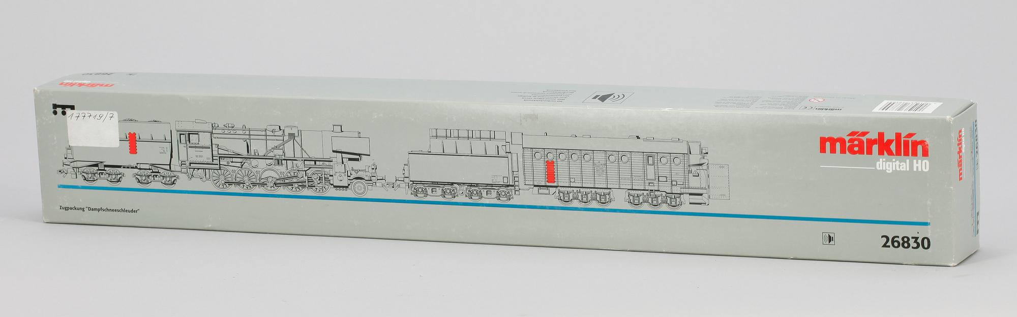 ÅNGLOK med SNÖSLUNGA, Märklin digital H0 26830, 1900-talets andra hälft.