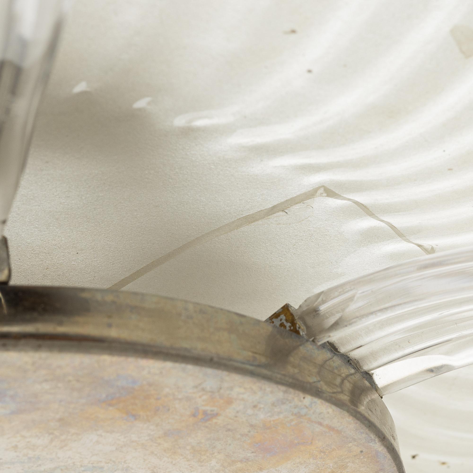 Sven Palmqvist, a ceiling lamp, Orrefors 1940's.