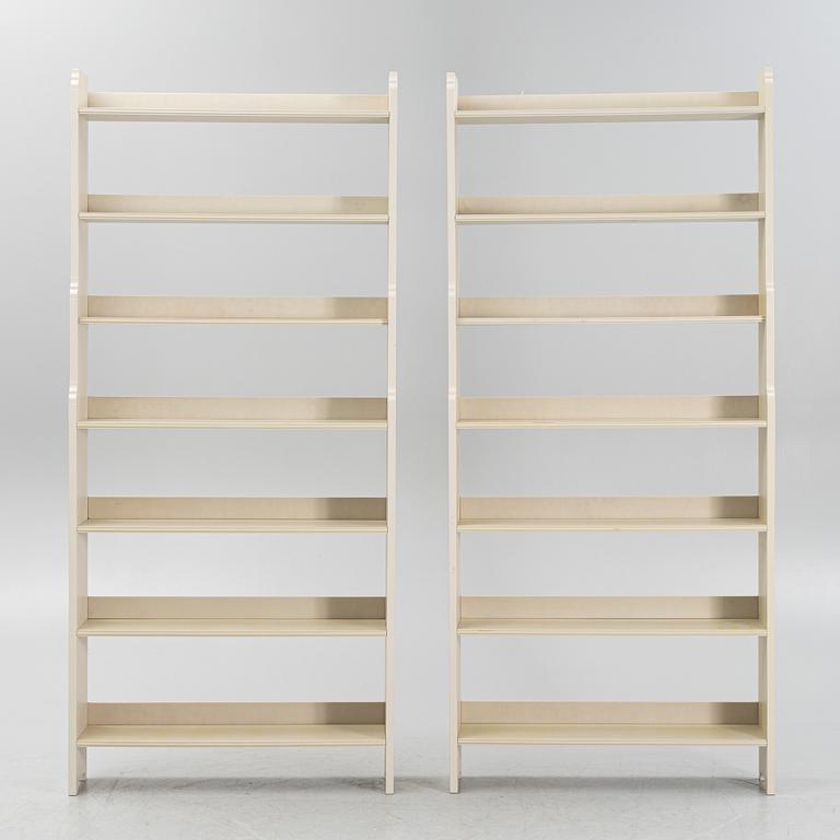 Bokhyllor, ett par, "Ekolsund", IKEA:s 1700-talsserie, 1990-tal.