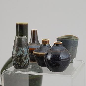 A group of stoneware miniatures, 67 pieces, most of them designed by Carl-Harry Stålhane for Rörstrand.