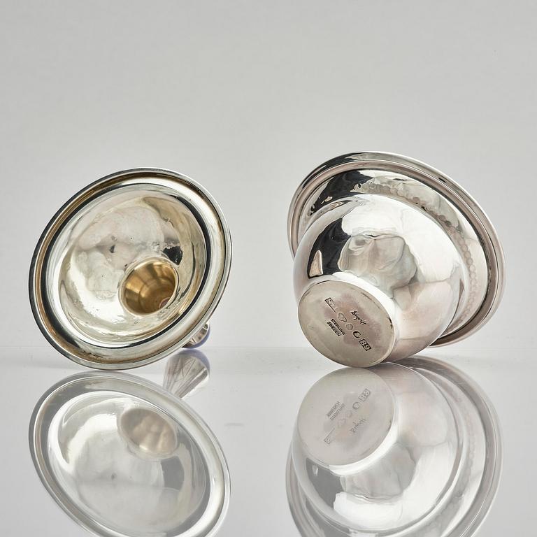 Birger Haglund, a sterling silver box with lid, Stockholm, Sweden 1952.