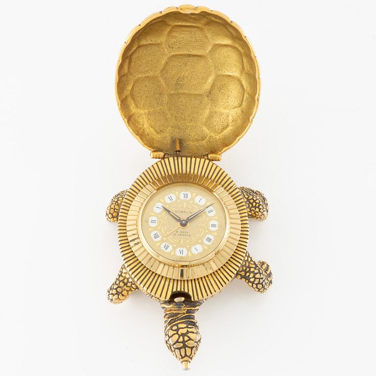 Gübelin, table clock, approx. 12 x 8 x 3 cm.