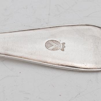 Mikael Nyberg, matgafflar, 6 st, silver, Stockholm 1791.