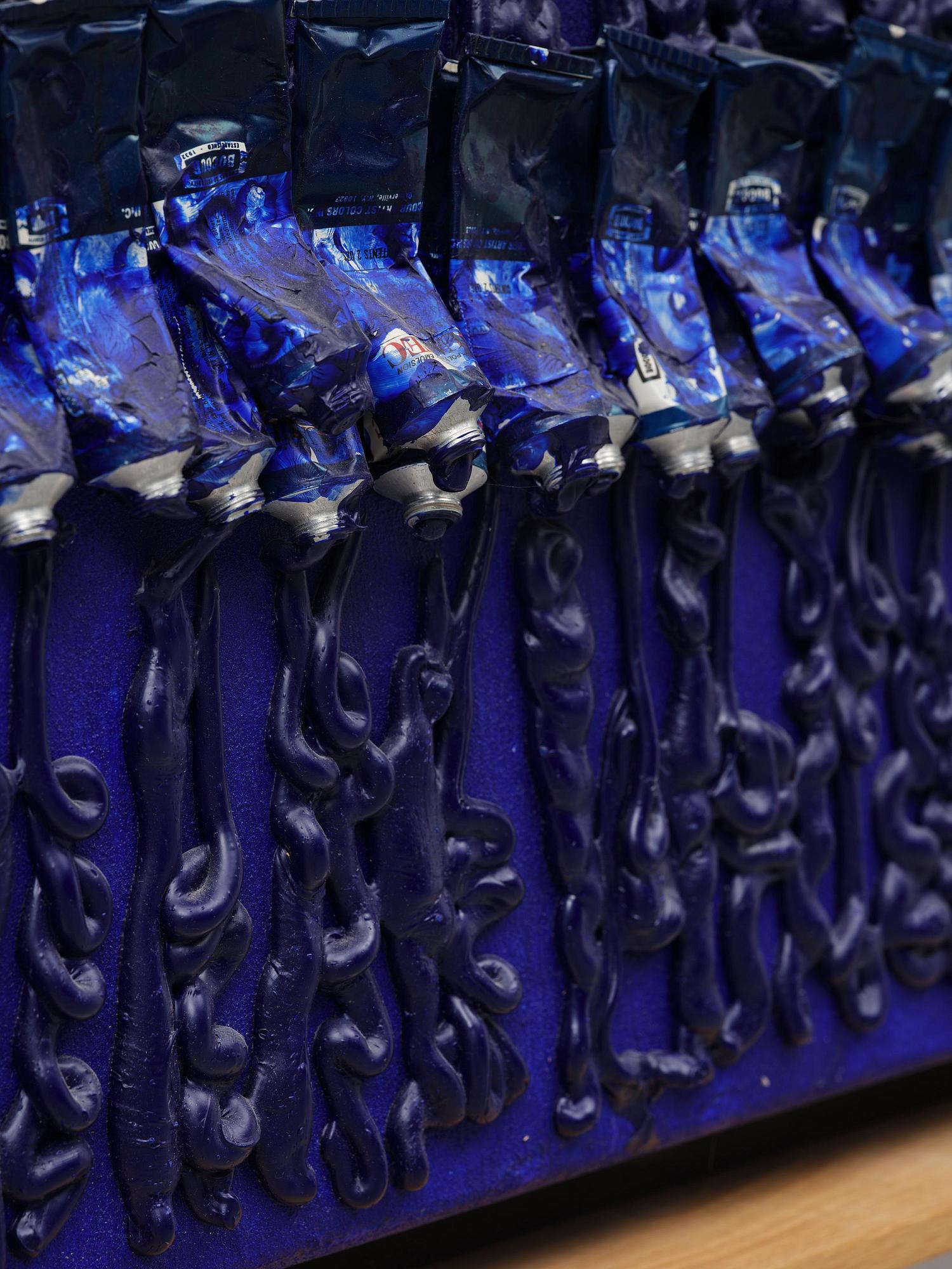 Arman (Armand Pierre Fernandez), ”Monochrome accumulation no 2505 (Ultramarin blue)”.