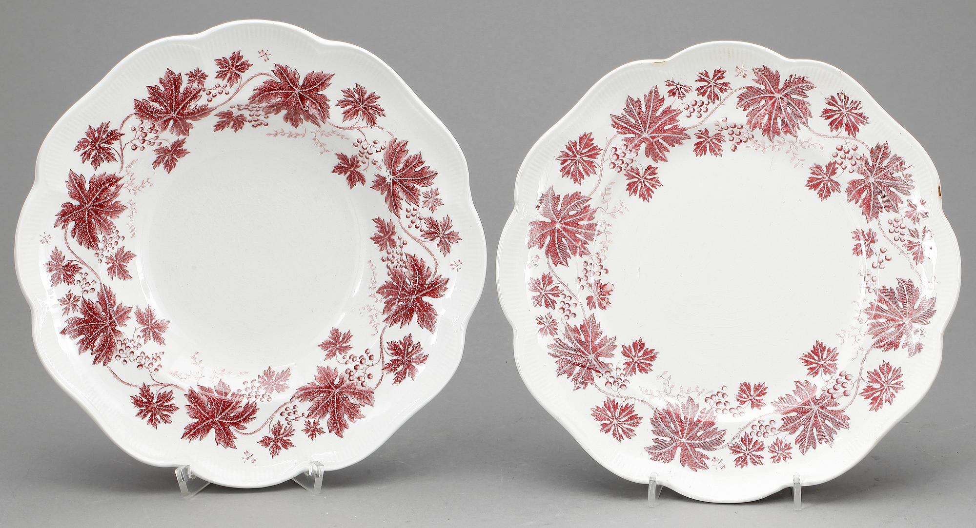 MATSERVIS, 40 delar. Flintgods. "Vinranka" Arthur Percy, Gefle.