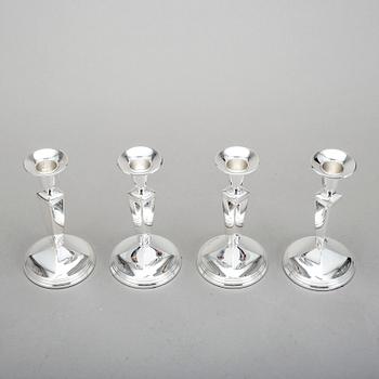 LJUSSTAKAR, 4 st, silver, GAB, Stockholm. 1959-66.