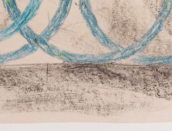 Carl Fredrik Reuterswärd, chalk/mixed media, signed and dated 1995.