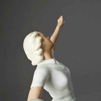 FIGURIN, porslin, art deco, Kurt Steiner, Schaubach, Tyskland, 1900-talets mitt.