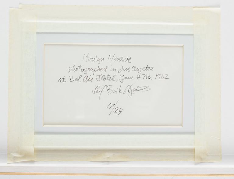 LEIF-ERIK NYGÅRDS, photograph signed and numbered 17/24 on verso, Marilyn Monroe.