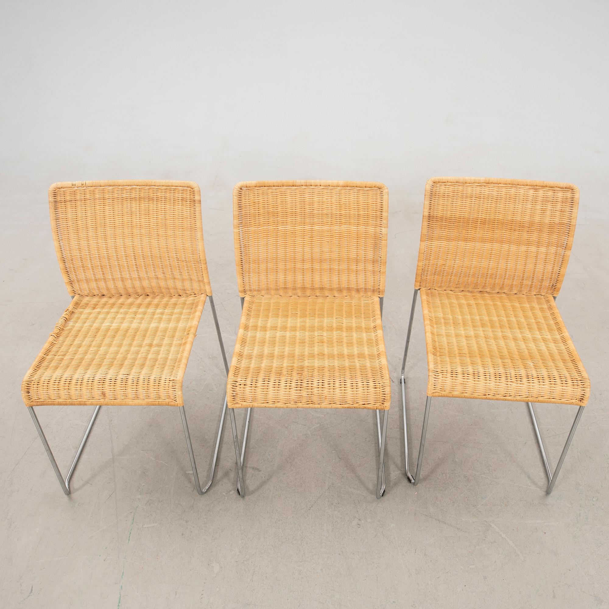 Tito Agnoli, chairs 6 pcs S21, Italy, late 20th century.