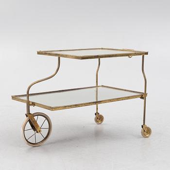 Josef Frank, serving cart, model 889, Svensk Tenn, mid-20th century.