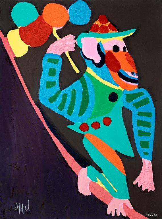 Karel Appel, "Singe avec ballons", from: "La Cirque".