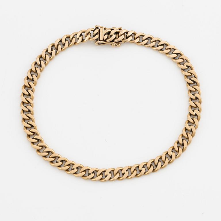 Bracelet, 18K gold, curb chain.