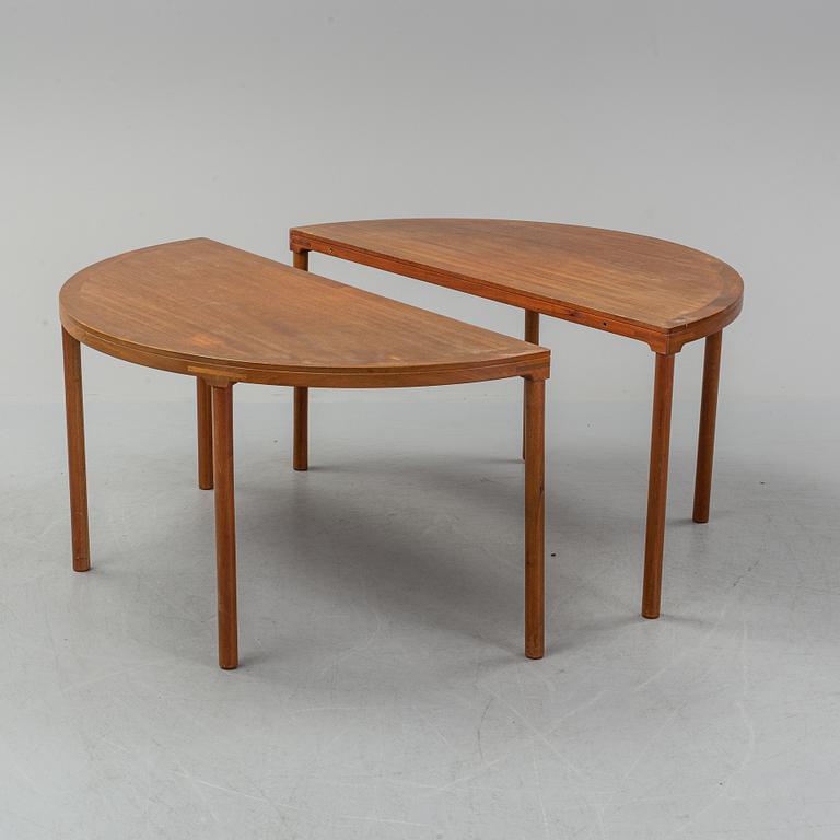Arne Karlsen, a pair of walnut tables, Interna, Denmark.