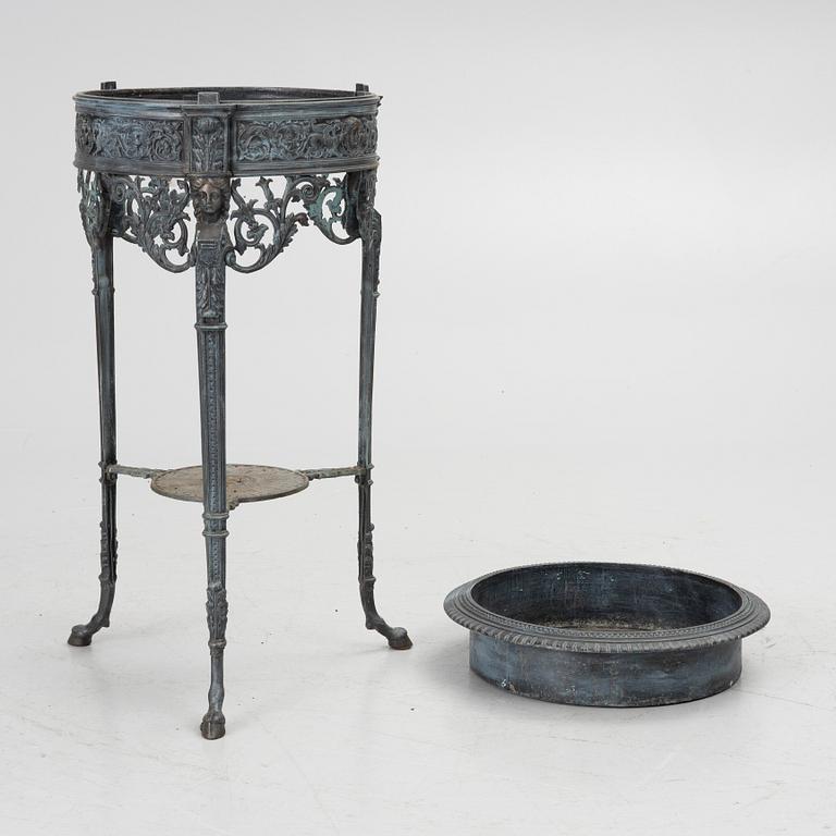 A plant stand, late 20th century.
