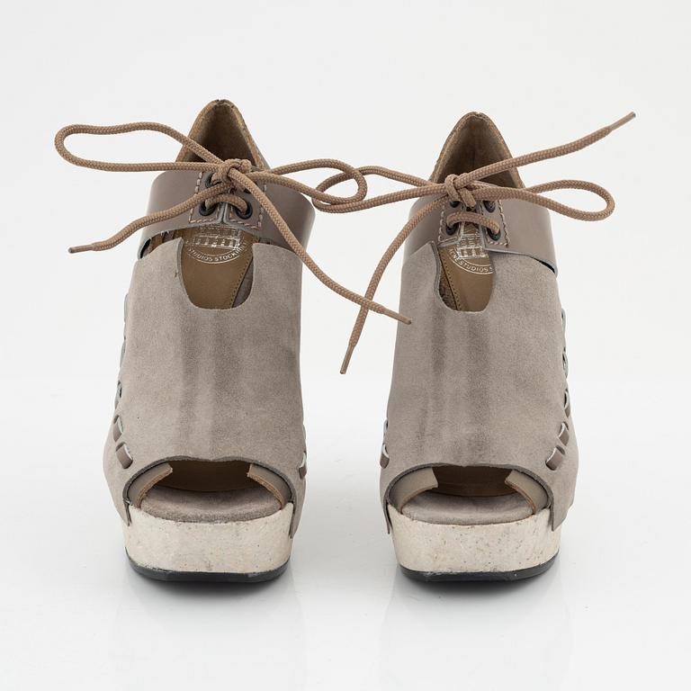 ACNE, a pair of 'Halo' wedge sandals, size 37.
