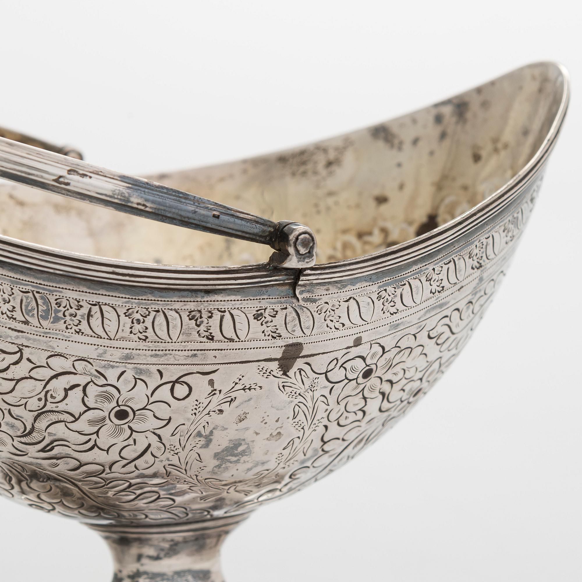 A sterling silver candy bowl, mark of William Abdy II, London, 1800.