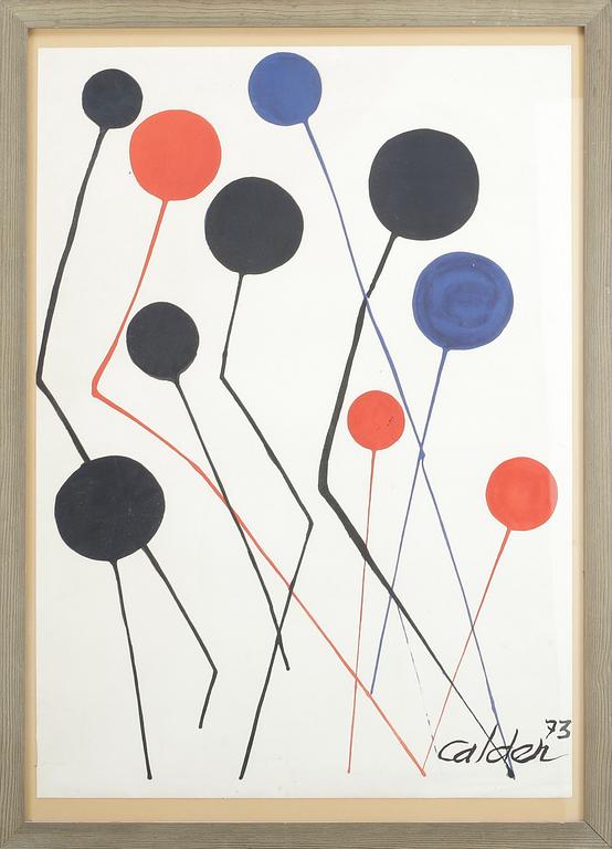 ALEXANDER CALDER (efter), färglitografi. Signerad och daterad -73 i trycket.