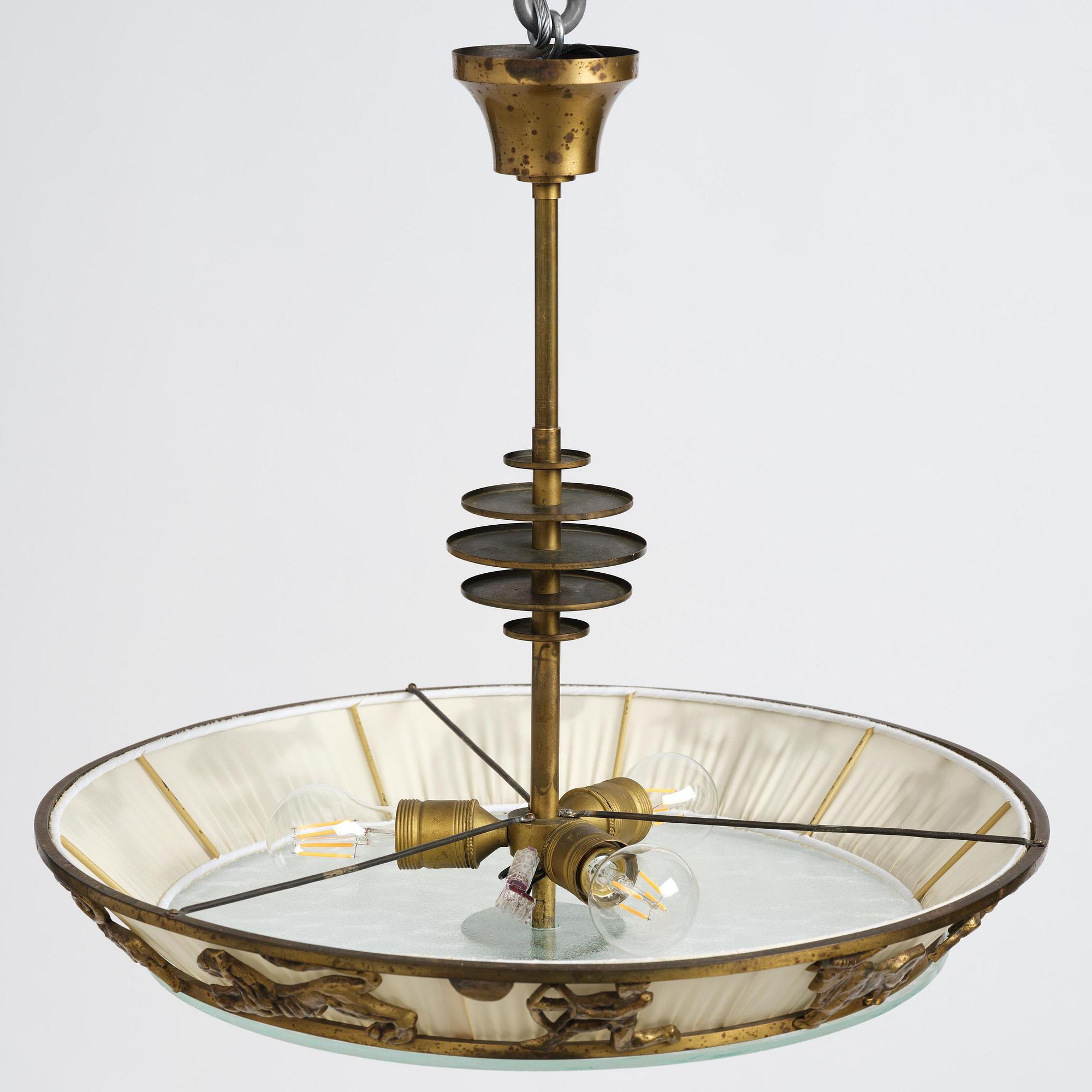 Bröderna Malmströms Metallvarufabrik, a ceiling lamp model "1566", Malmö, 1940s.
