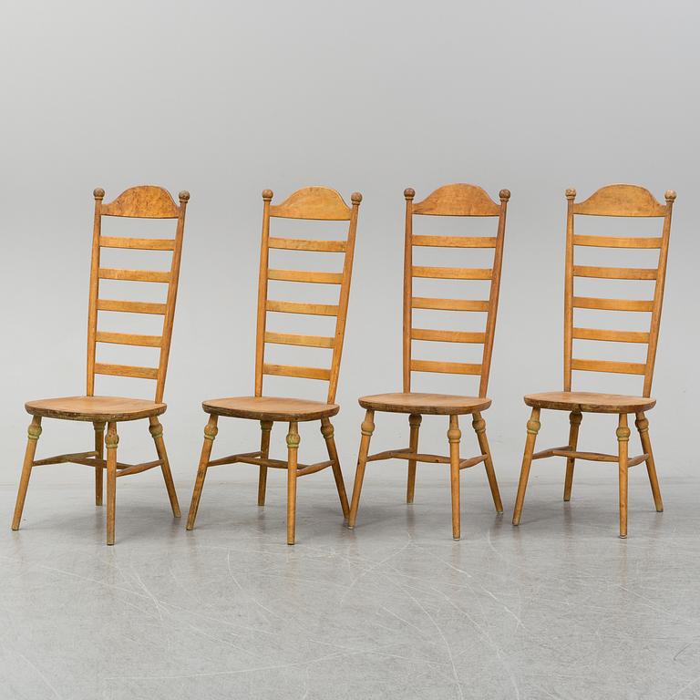 Four 20th century chairs by Nässjö Stolfabrik.