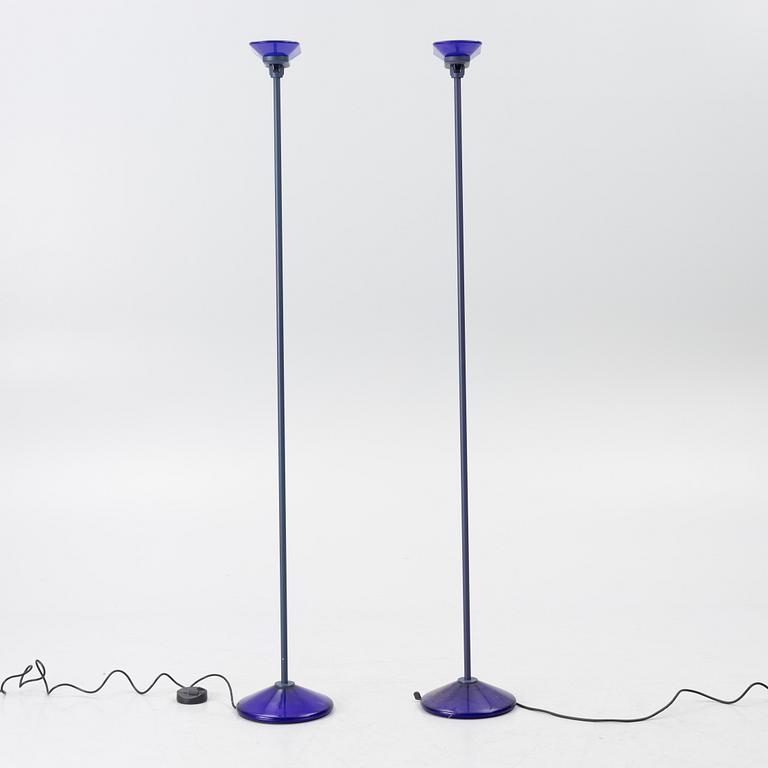 Perry King, Santiago Miranda & Gianluigi Arnald, a pair of floor lamps, "Jill", Arteluce, Italy.
