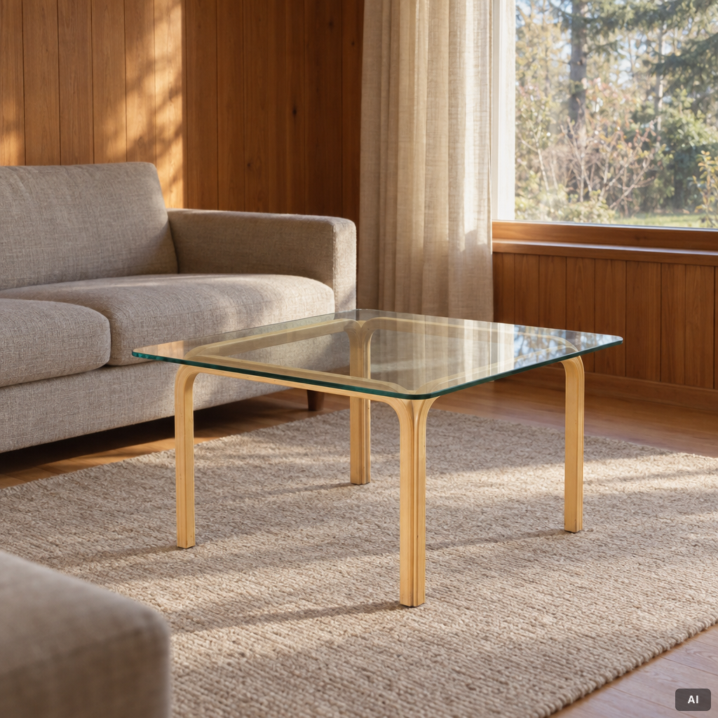 Alvar Aalto, a coffee table, model Y805, Artek, second half of the 20th Century.