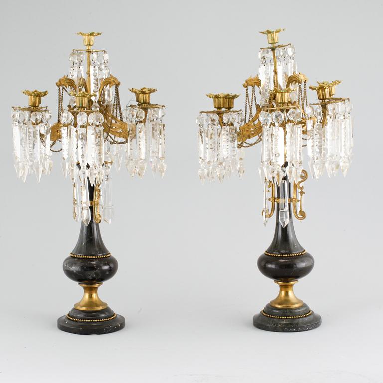 A pair of candelabras, second half of the 19th century.