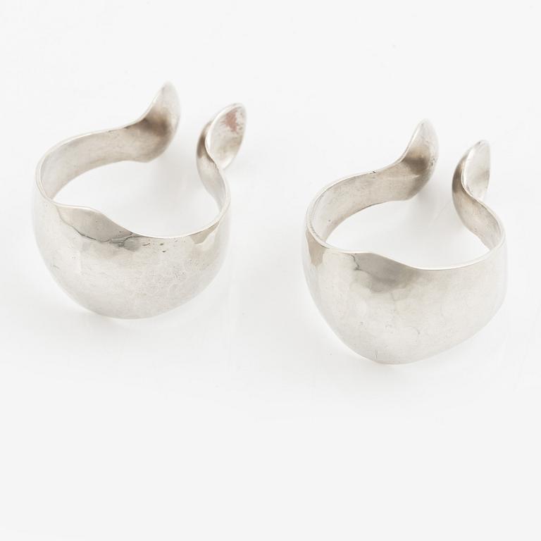 Sven-Erik Högberg, a pair of earrings, silver, Gothenburg 1977.