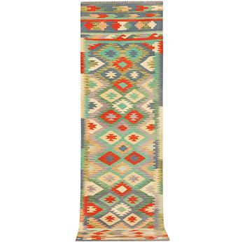 Gallerimatta, Afghansk Kelim, ca 292 x 83 cm.