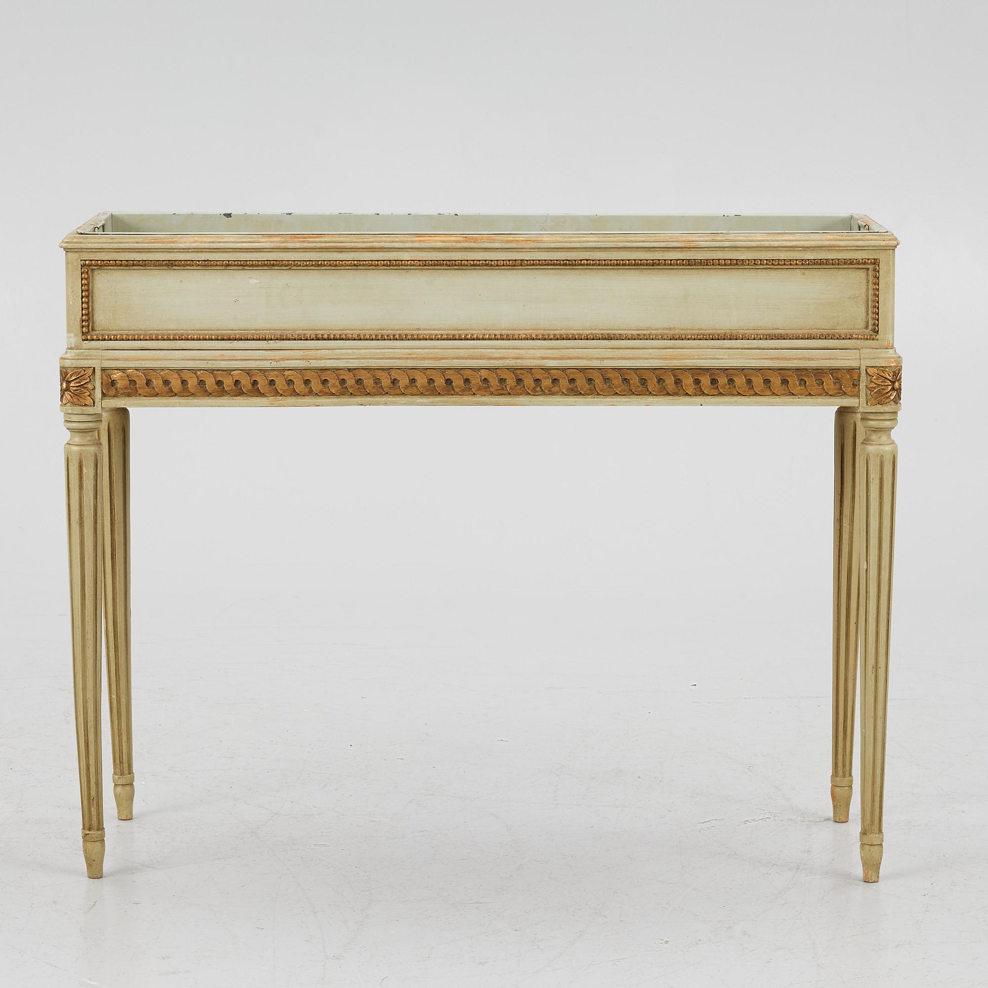 A Gustavian style flower table, mid/second half of the 20th century.