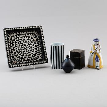 SAMLING KERAMIKFÖREMÅL, 5 delar, Gustavsberg, bl a Stig Lindberg.