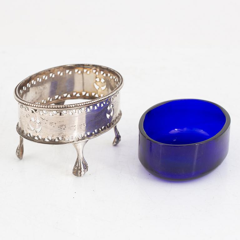 A Pair of English Silver Salt Cellars, London 1773-82.