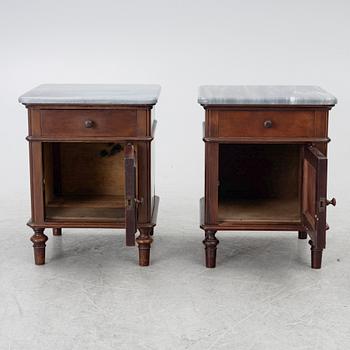 A pair bedside tables, early 20th Century.