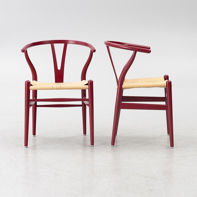 Hans J. Wegner, 6 chairs, model CH-24/"Wishbone Chair", Carl Hansen & Son, Denmark,