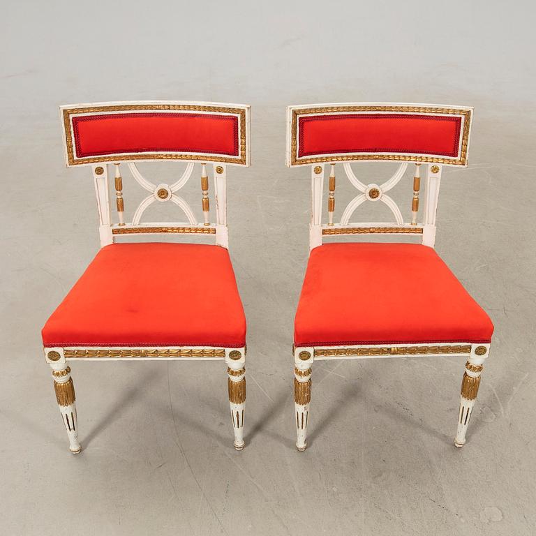 Chairs, a pair in the Gustavian style, early 20th century.
