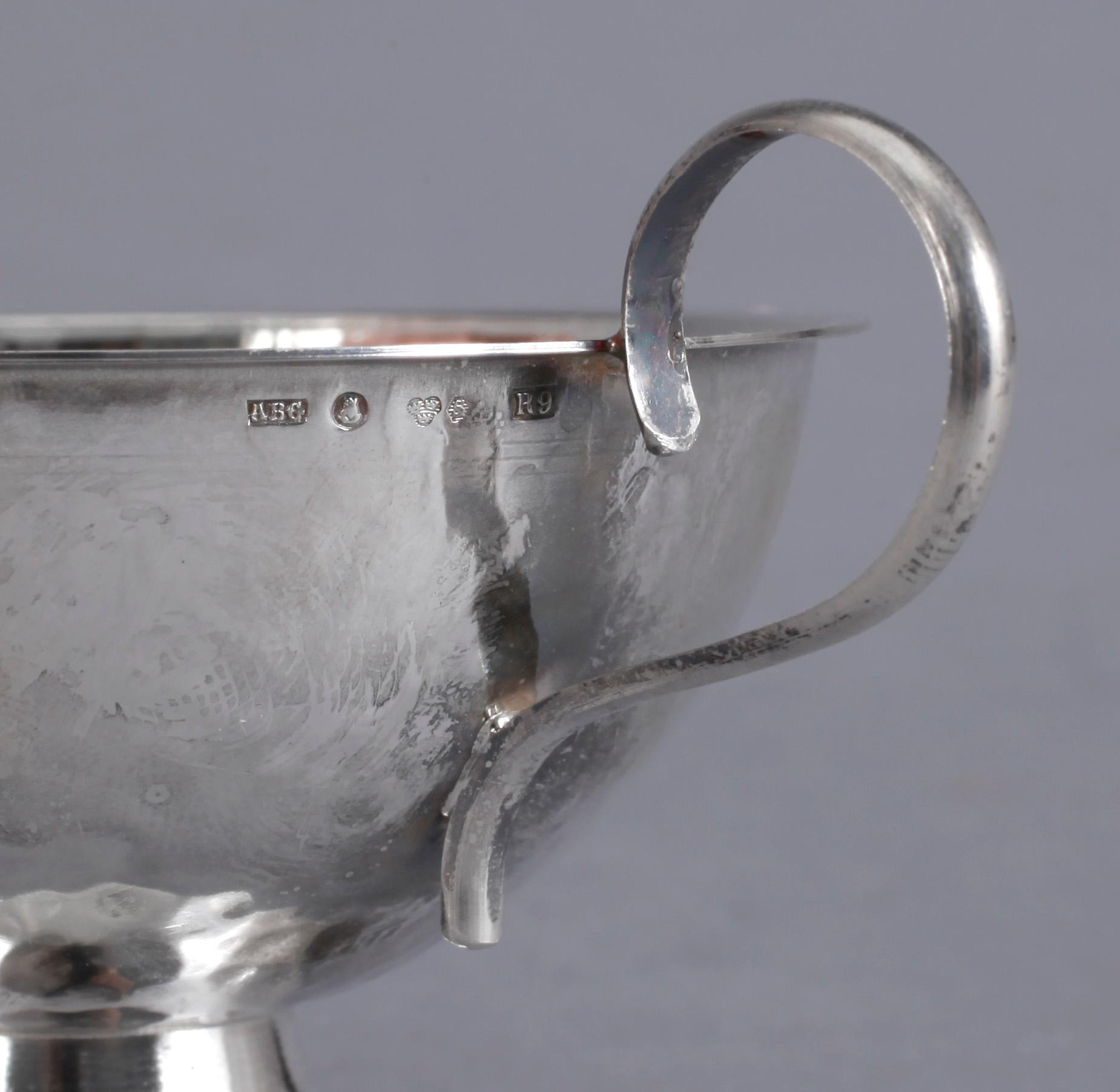 PUNSCHMUGGAR, 7st, silver, bla K&EC, Göteborg, 1957. Vikt ca 208g.